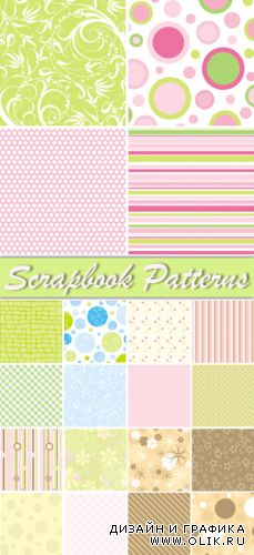 Scrapbook Color Patterns Vector