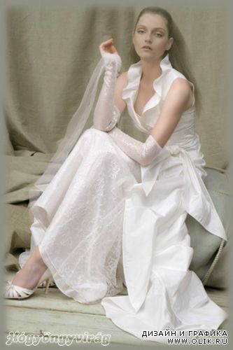 Женский шаблон для фотошоп – Уникальное свадебное платье