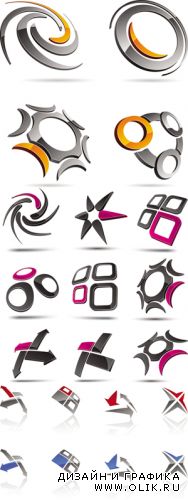 3D Glossy Icons Vector 2