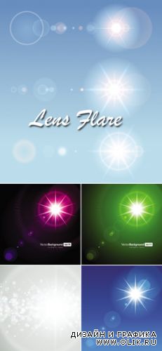 Lens Flare Backgrounds Vector