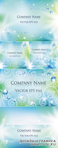 Abstract Backgrounds with Drops Vector