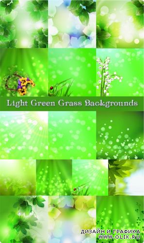 Зеленые фоны для фотошопа - Блик света