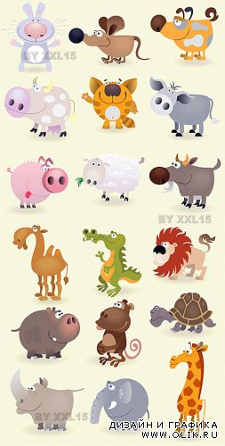Vector cartoon animals 