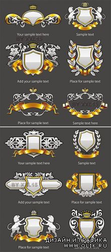 Heraldic vintage emblems
