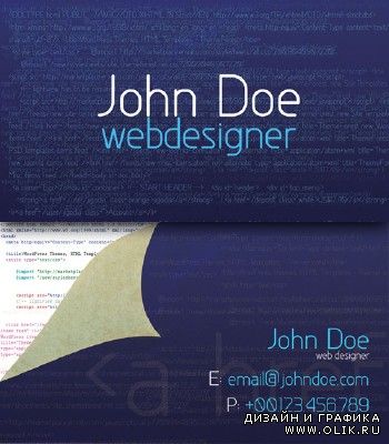 Webdesigner business card