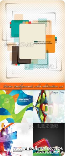 Vector backgrounds color abstraction set