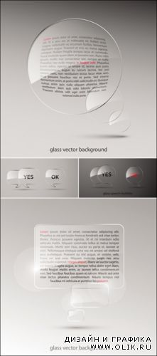 Backgrounds with Glass Vector