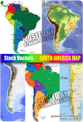 Катры Южной Америки в векторе