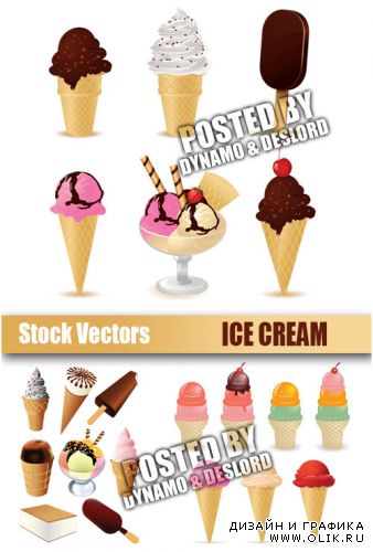 Мороженое - векторный клипарт
