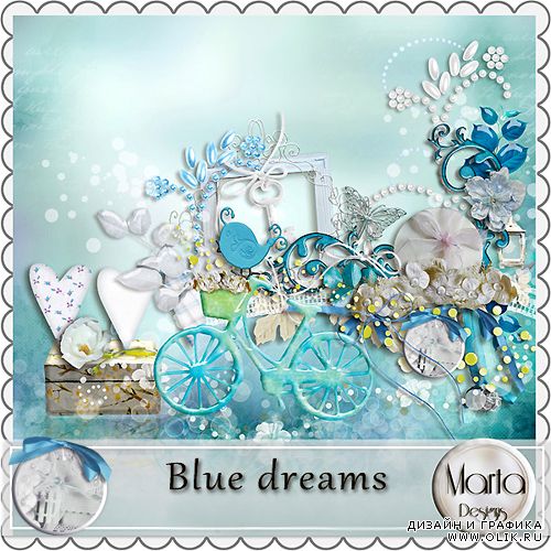 Скрап - набор "Blue Dreams"