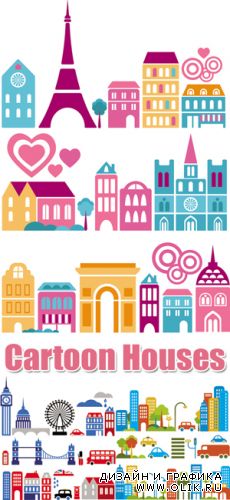 Cartoon Houses Vector 2