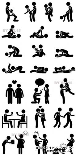 Love couples  pictograms