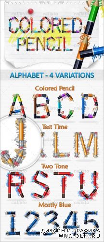 Алфавит - Alphabet Colored Pencil
