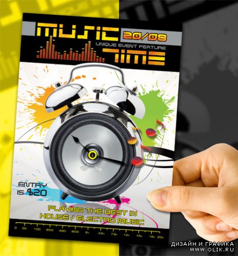 Music Time flyer template
