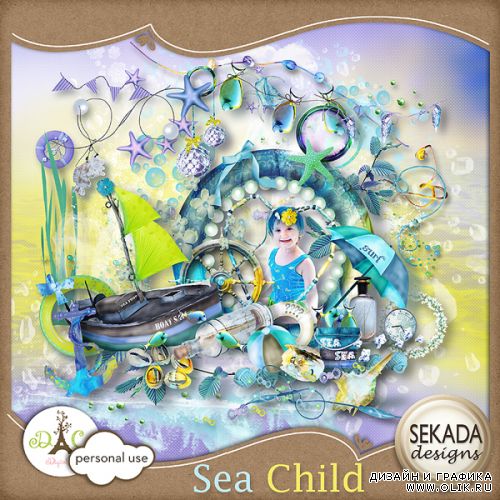 Скрап набор - Sea child