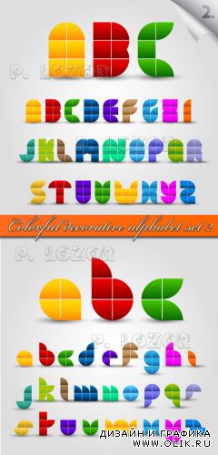 Colorful decorative alphabet set 2 - Декоративный алфавит