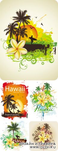 Tropical Backgrounds Vector 2