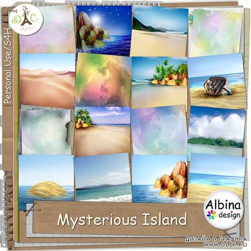 Скрап набор  Mysterious island