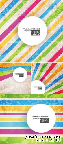 Grunge Color Backgrounds Vector