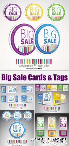 Big Sale Cards & Tags Vector