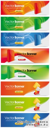 Color Website Banners Vector
