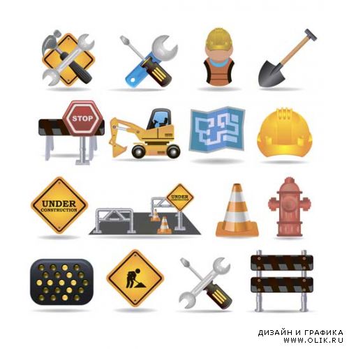 Construction signs clipart