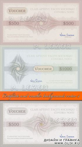 Certificate and voucher backgrounds vector 4 - Ваучер 4