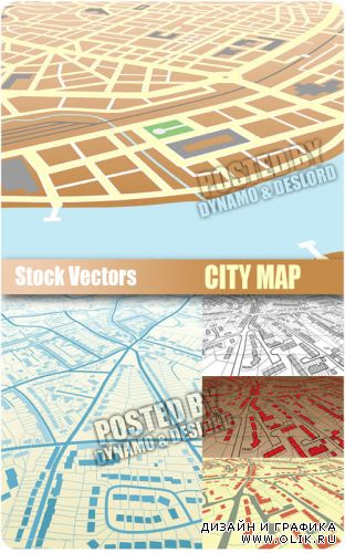 Городская карта - векторный клипарт