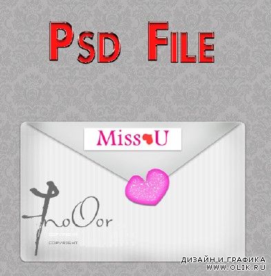 A love letter in an envelope