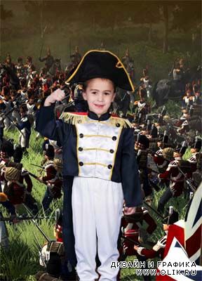 Шаблон для фотошопа "Маленький Наполеон