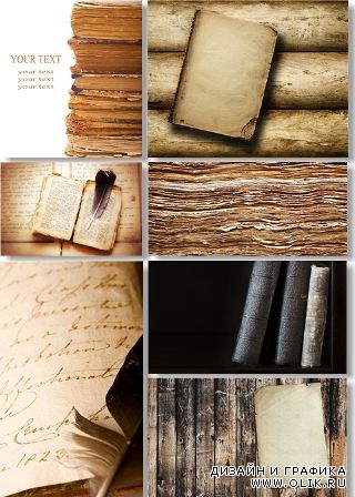 Растровый клипарт - Древние книги и рукописи