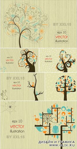 Abstract trees backgrounds