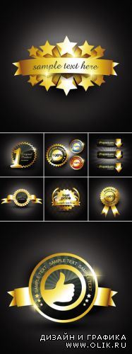 Golden Labels Vector Collection