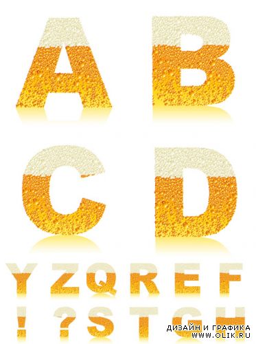 Letters of Beer Vector