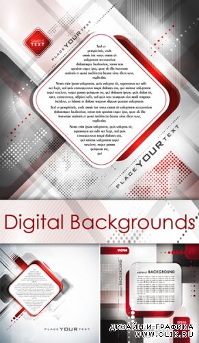 Abstract Digital Backgrounds Vector