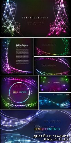Glowing abstract backgrounds