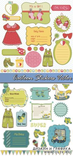 Cartoon Stickers Vector