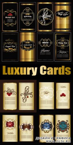 Luxury Vintage Cards Vector