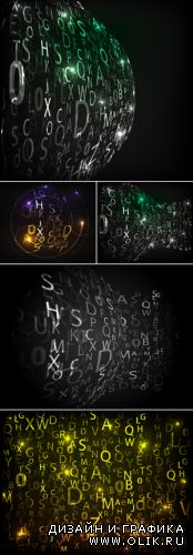 Neon Digital Letters Backgrounds