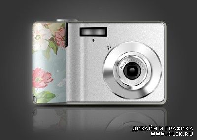 Digita Camera With 4 Floral Pattern