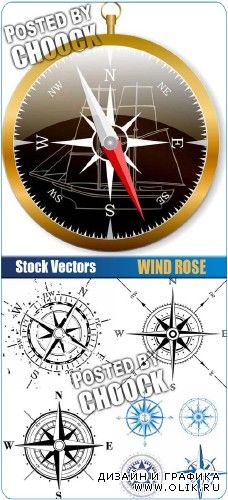 Роза ветров в векторе | Vector wind rose