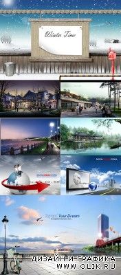 Collection of Beautiful  PSD Sources  2011 pack # 56