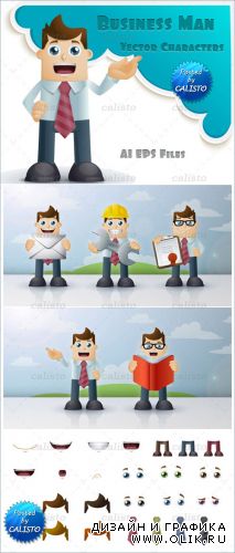 Business Man Vector Characters