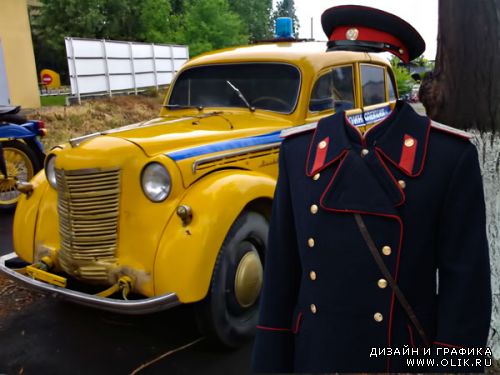 Шаблон для фотошопа "Капитан советской милиции"