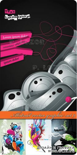 Abstract vector graphic set 9