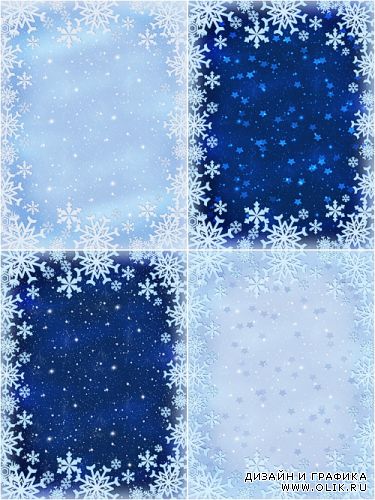 Winter backgrounds with frames snowflake