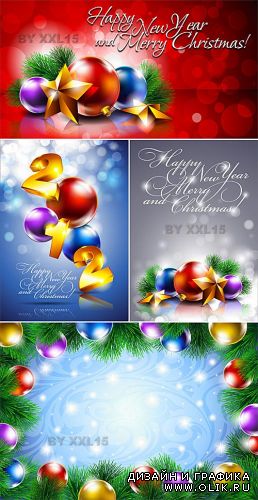 New Year and Christmas backgrounds