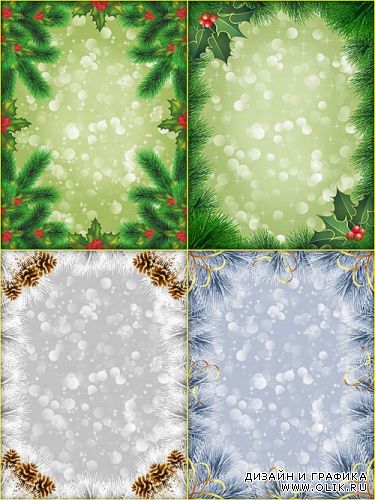 New Year  backgrounds with frames