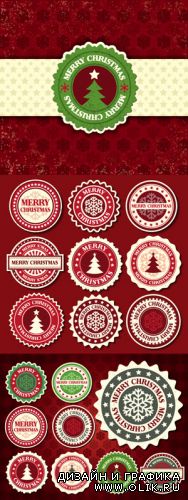Christmas Labels Vector