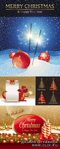 Christmas and New Year Vector 8